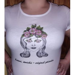 Originální dámské tričko „Květová, éterická – originál přírodní“